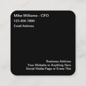 Cartes de visite de thème technologique unique coo (Dos)