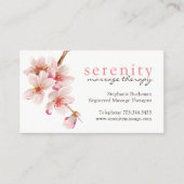 Cartes de visite de thérapeute de massage (Devant)