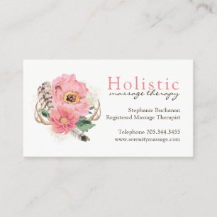 Cartes de visite de thérapeute de massage