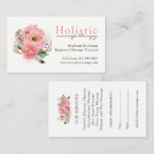 Cartes de visite de thérapeute de massage (Devant / Derrière)