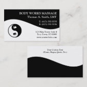 Cartes de visite de thérapeute de massage (Devant / Derrière)