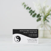 Cartes de visite de thérapeute de massage (Debout devant)