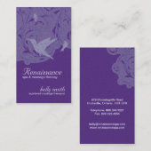 Cartes de visite de thérapeute de massage de (Devant / Derrière)