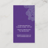 Cartes de visite de thérapeute de massage de (Dos)