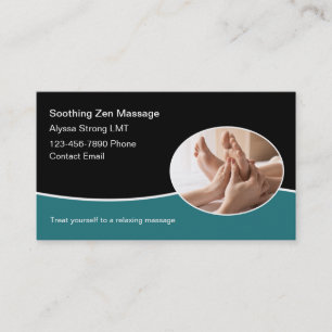 Cartes de visite de thérapeute en massage des pied