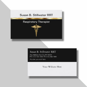Cartes de visite de thérapeute respiratoire
