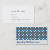 Cartes de visite de thérapie (Devant / Derrière)