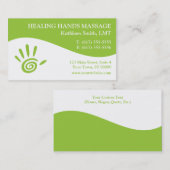 Cartes de visite de thérapie de massage (Devant / Derrière)