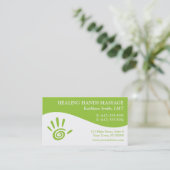 Cartes de visite de thérapie de massage (Debout devant)