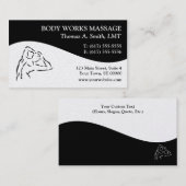 Cartes de visite de thérapie de massage (Devant / Derrière)