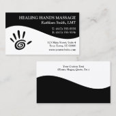 Cartes de visite de thérapie de massage (Devant / Derrière)