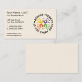 Cartes de visite de thérapie de massage (Devant / Derrière)