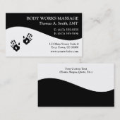 Cartes de visite de thérapie de massage (Devant / Derrière)