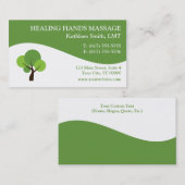 Cartes de visite de thérapie de massage (Devant / Derrière)