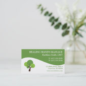 Cartes de visite de thérapie de massage (Debout devant)