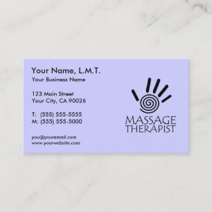 Cartes de visite de thérapie de massage