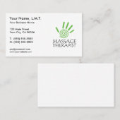 Cartes de visite de thérapie de massage (Devant / Derrière)