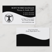 Cartes de visite de thérapie de massage (Devant / Derrière)