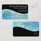 Cartes de visite de thérapie de massage (Devant / Derrière)