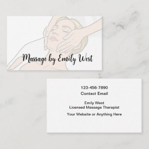 Cartes de visite de thérapie de massage tendance D