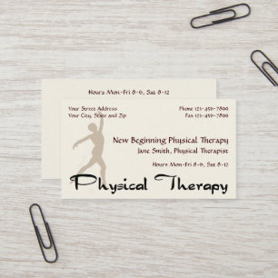 Cartes de visite de thérapie physiothérapeute