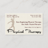 Cartes de visite de thérapie physiothérapeute (Devant)