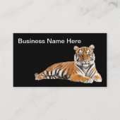 Cartes de visite de tigres sauvages (Devant)