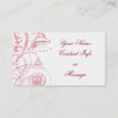 Cartes de visite de Toile de Noël de Marie (Dos)