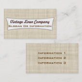 Cartes de visite de toile vintages (Devant / Derrière)