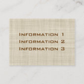 Cartes de visite de toile vintages (Dos)