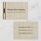 Cartes de visite de toile vintages de frontière (Devant / Derrière)