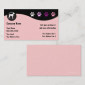 Cartes de visite de toilettage de chien (Devant / Derrière)