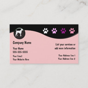 Cartes de visite de toilettage de chien