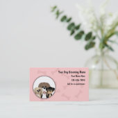 Cartes de visite de toilettage de chien (Debout devant)