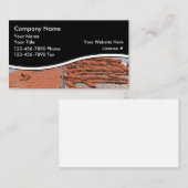 Cartes de visite de toiture (Devant / Derrière)