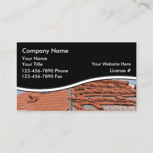 Cartes de visite de toiture (Devant)