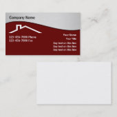 Cartes de visite de toiture (Devant / Derrière)