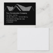 Cartes de visite de toiture de construction (Devant / Derrière)