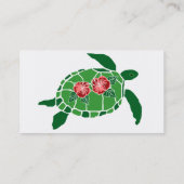 Cartes de visite de tortue de mer de fleur de (Dos)