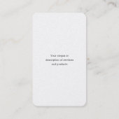 Cartes de visite de tournesol (Dos)