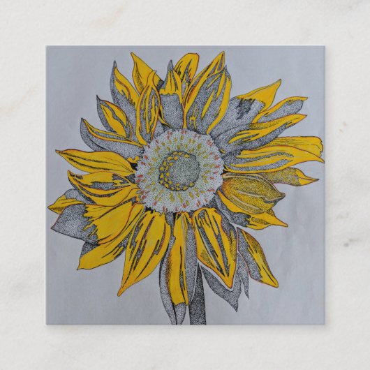 cartes de visite de tournesol, cartes de visite de (Devant)