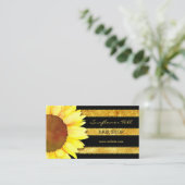 Cartes de visite de tournesol de l'or moderne (Debout devant)