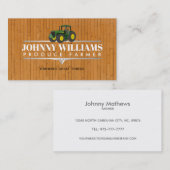 Cartes de visite de tracteur (Devant / Derrière)