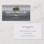 Cartes de visite de tracteur (Devant / Derrière)