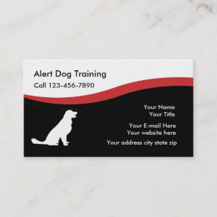 Cartes de visite de Traning de chien