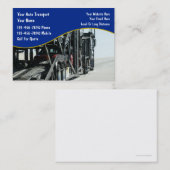 Cartes de visite de transport de messager de (Devant / Derrière)