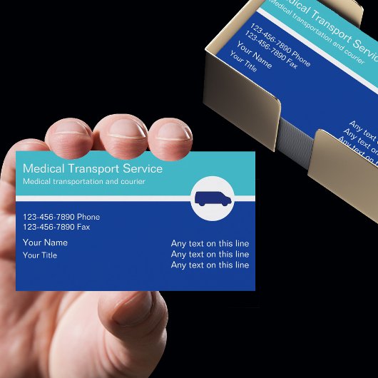 Cartes de visite de transport Médicale