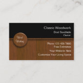 Cartes de visite de travail du bois (Devant)