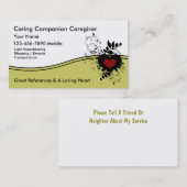 Cartes de visite de travailleur social (Devant / Derrière)