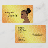 Cartes de visite de tresses (Devant / Derrière)